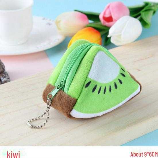 Мягкий 3D-фруктовый кошелек и брелок - арбуз и апельсин