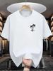 New Coconut Tree Print Simple 100 Cotton Men Woment Tshirt Summer Autumn Daily Outdoor Sports Casual Loose Street Short Sleeve