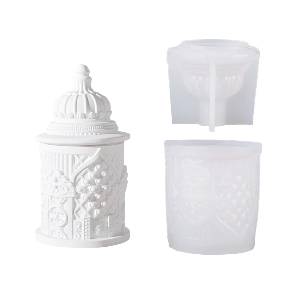 Silicone Mould for Candle Making and Resin Art Castles Memories Storage Cup Crafting Nordic Designs Home Decoration