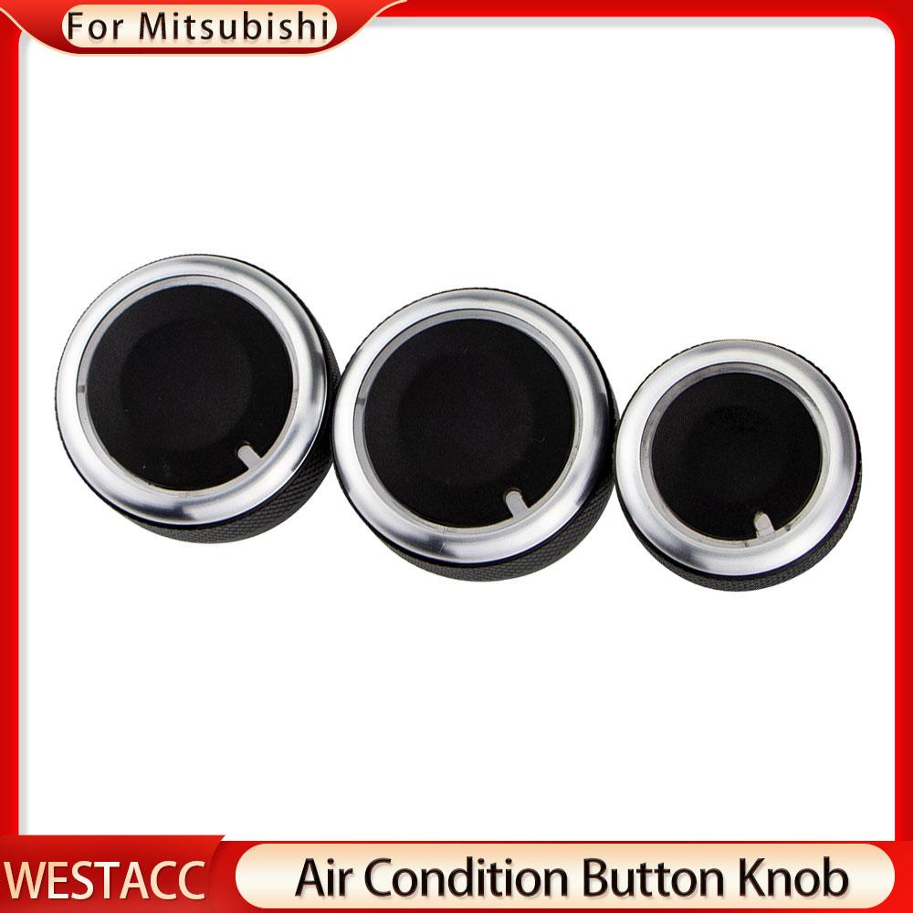 3 шт./компл., автомобильный кондиционер из алюминиевого сплава, ручка переменного тока, переключатель обогрева, ручки для Mitsubishi Triton 2006-2014