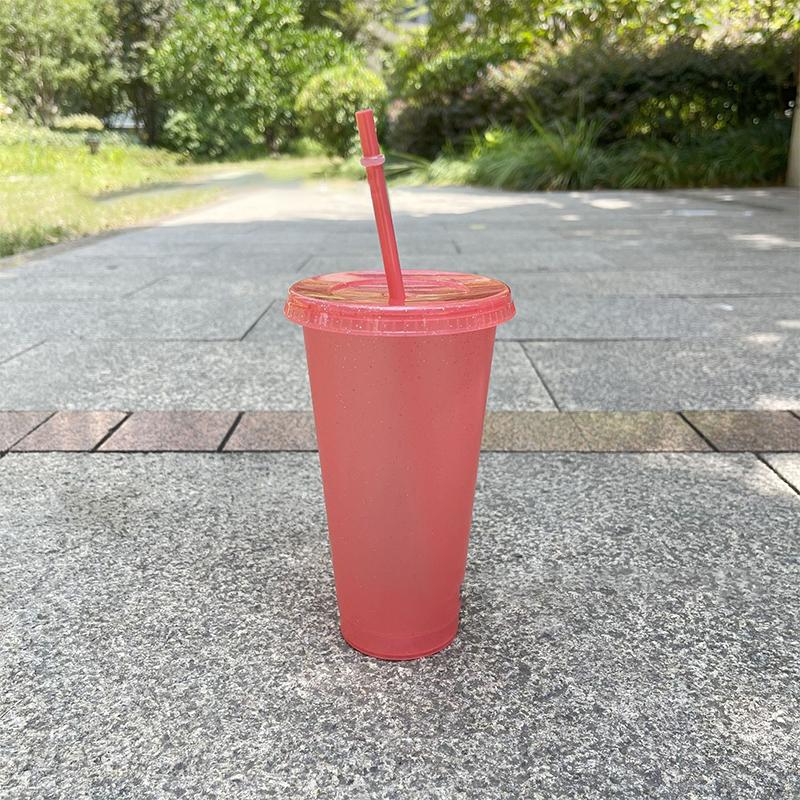 Чашка с трубочкой, кружки с крышкой, пластиковый стакан, матовая бутылка для кофе, чашка из ПП-пластика с трубочкой