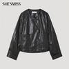  She S miSS Круглая кожаная куртка Swwjkp12060 Bk
