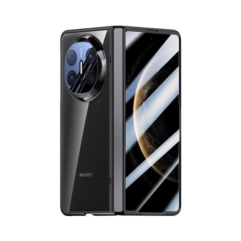 Подходит для чехла для мобильного телефона Huawei Matex6, интегрированная откидная пленка с гальваническим покрытием, прозрачный всесторонний чехол, центральный вал на пружинном шарнире, противоударный рукав