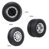Compatible with Tamiya 1/14 RC Tractor Truck Aluminum Alloy Front & Rear Truck Wheel Rim Tires 6PCS