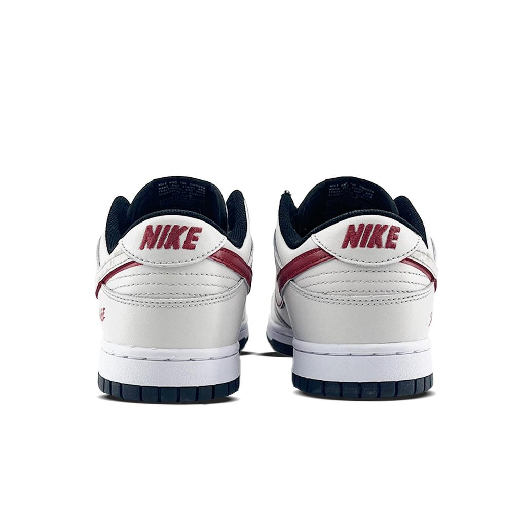 Nike Dunk Abrasion Resistant Abrasion Resistant Low top Skateboard Shoes Unisex Gray White Red DD1391-100(Team349-)