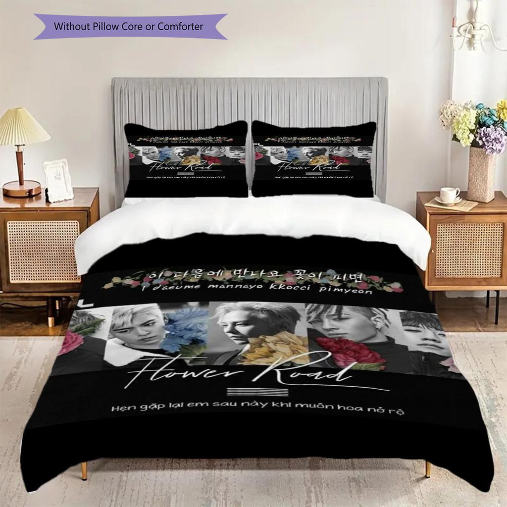 Big Bang Floral Emblem Bedding 1 Duvet Cover 2 Pillowcase Without Core Duvet Cover And Pillowcase Soft And Comfortable