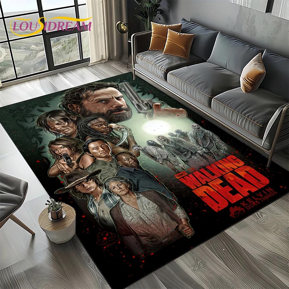 TWD Ходячие мертвецы Рик Дэрил Хоррор ТВ Ковер Коврик для Гостиной Спальни Дома Украшение Дивана, Детский Коврик Нескользящий Напольный Коврик