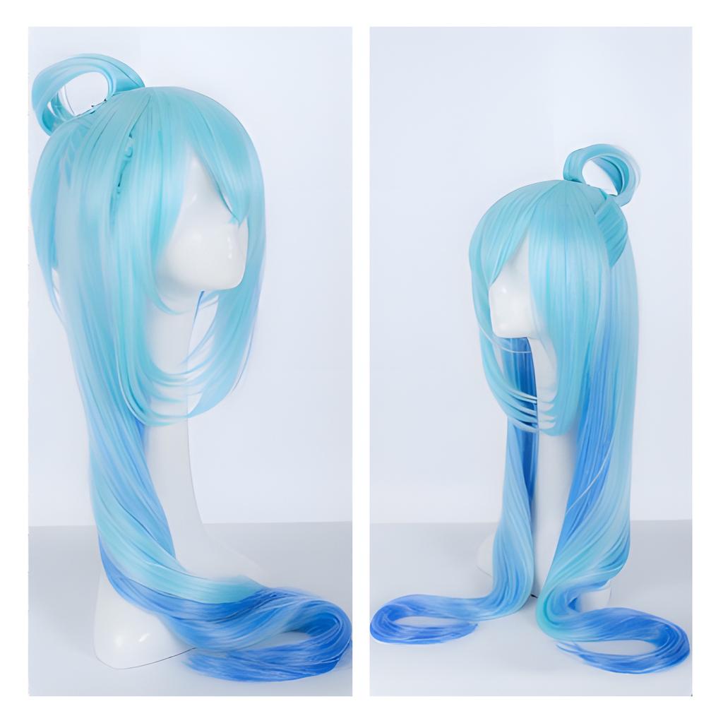 Аниме KonoSuba Благословение богов на этот чудесный мир Аква Синее платье Униформа Наряд Аниме Настроить Аква Косплей Костюмы Парик