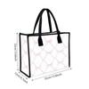 Pink Bow Pattern Tote Bag Casual Daily Handbag Large Capacity Outdoor Shopping Shoulder Bag