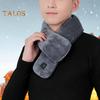 Electric Heating Scarf Rechargeable Heated Shawl Neck Warmer with 3 Adjustable Gears Plush Fabric Neck Heating Wrap