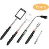 Telescopic Tool LED Magnetic Inspection Mirror, Telescopic Handle 360° Rotatable for Extra Observation