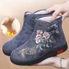 Winter Cloth Shoes Ethnic Style Botas Mujer Women's Shoes Zapatos Short Warm Boots Woman Bootie Embroidered Cotton Women Boots
