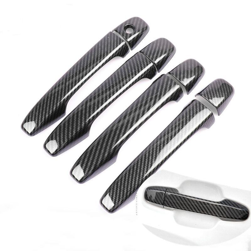 Car Decoration Door Handle Cover ForToyota Avensis T270 2010-2018 Cars Accessories Carbon Fiber Exterior Styling Stickers