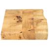 Blat Stołu, 100X30X2,5 Cm, Naturalna Krawędź, Drewno Mango