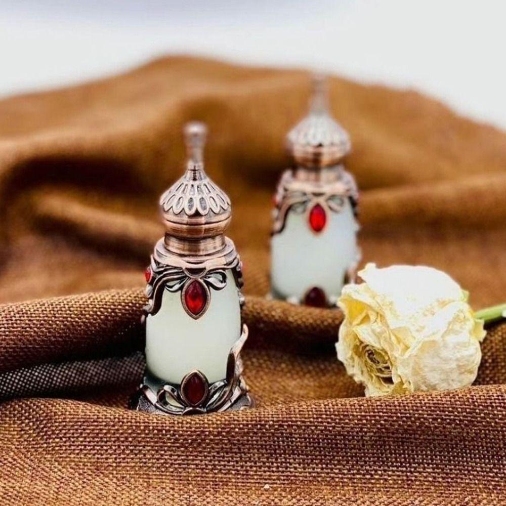 Arab Style Essential Oil Bottle Antiqued Glass Sub-packaging Bottle  Desktop Adorn