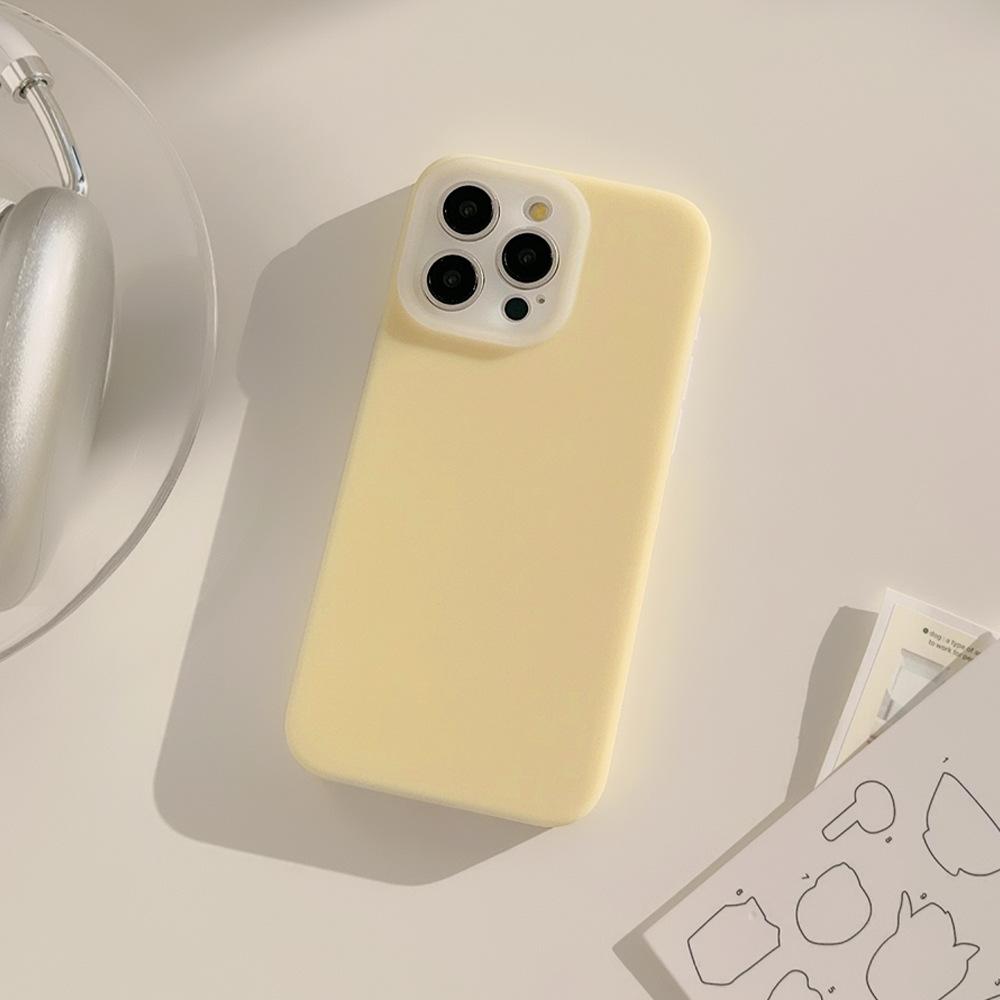 Жидкий Желейный 16 Подходит для Чехла iPhone iPhone 15 Защита от Падений 14promax Однотонный Простой 12 Всесторонний 13