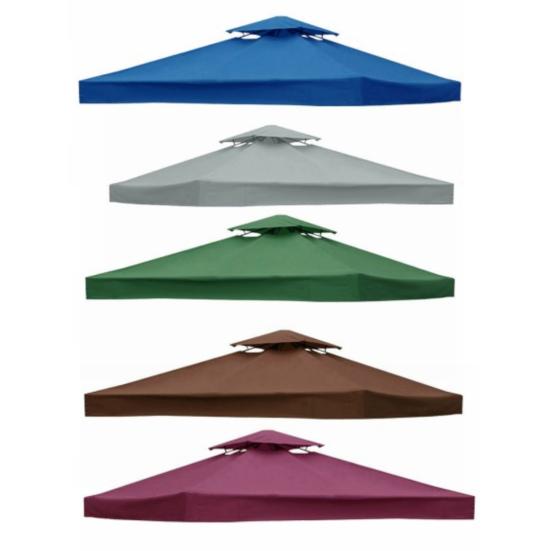 300x300 см беседка для гриля сменный тент крыша водонепроницаемая ткань Оксфорд двухъярусная беседка для барбекю