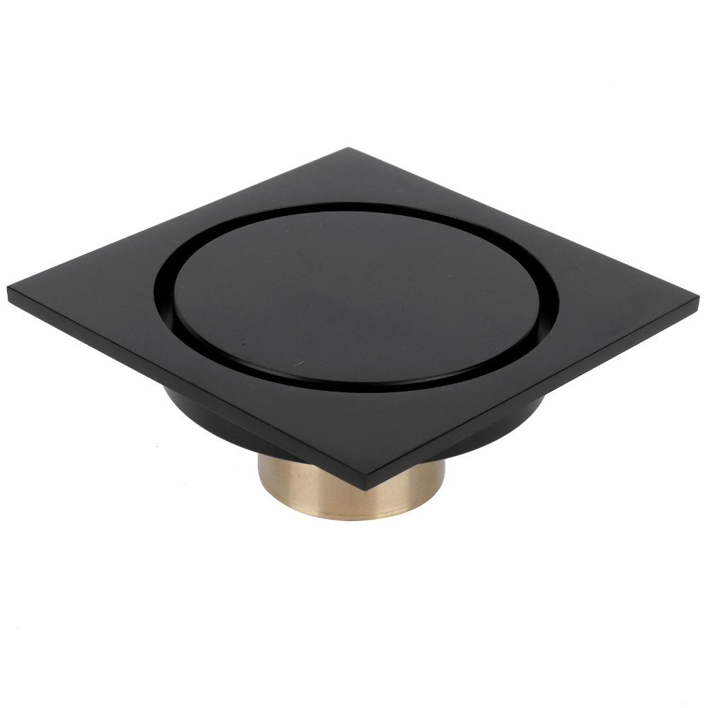 Black Shower Drain Kit Brass Floor Drain Retro Style Floor Drain Strainer Balcony