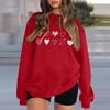 Women's Fashion Casual Round Neck Loose Long Sleeve Valentine's Day Printed Sweatshirt