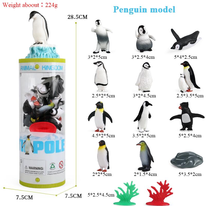 Oenux Модель Животных Зоопарка Лев Акула Пчела Ти-рекс Пингвин Корова Лошадь Курица Фигурки Милый Образовательный Миниатюрный Игровой Набор Детская Игрушка Подарок
