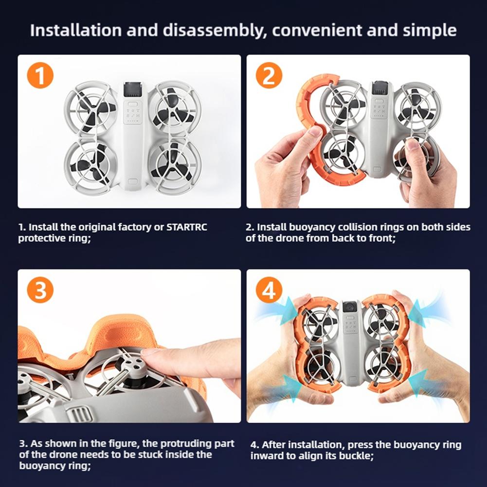 For DJI NEO Floating Propeller Guard Bumper Lightweight Landing Propeller Warter Protector EVA L3P7