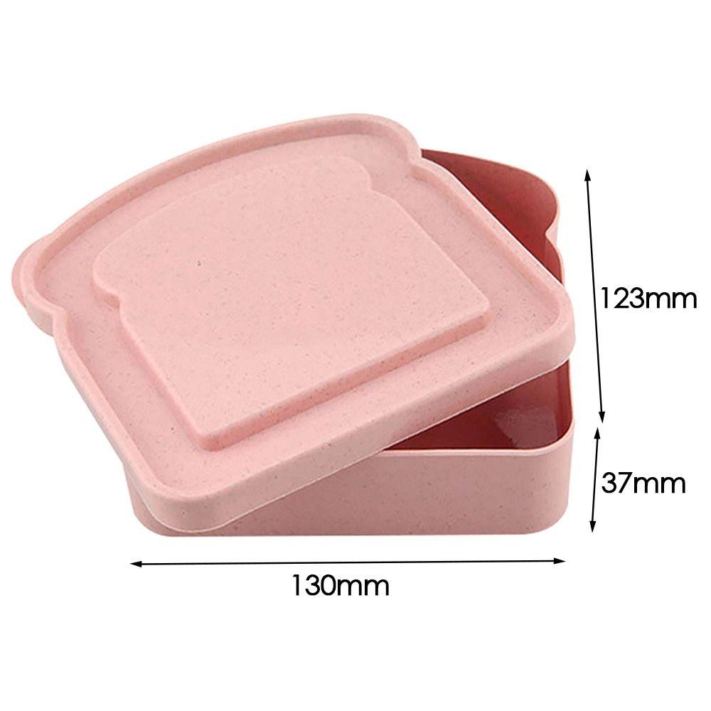 Portable Silicone Food Container Lunch Box Snack Sandwich Toast Box Bento Box