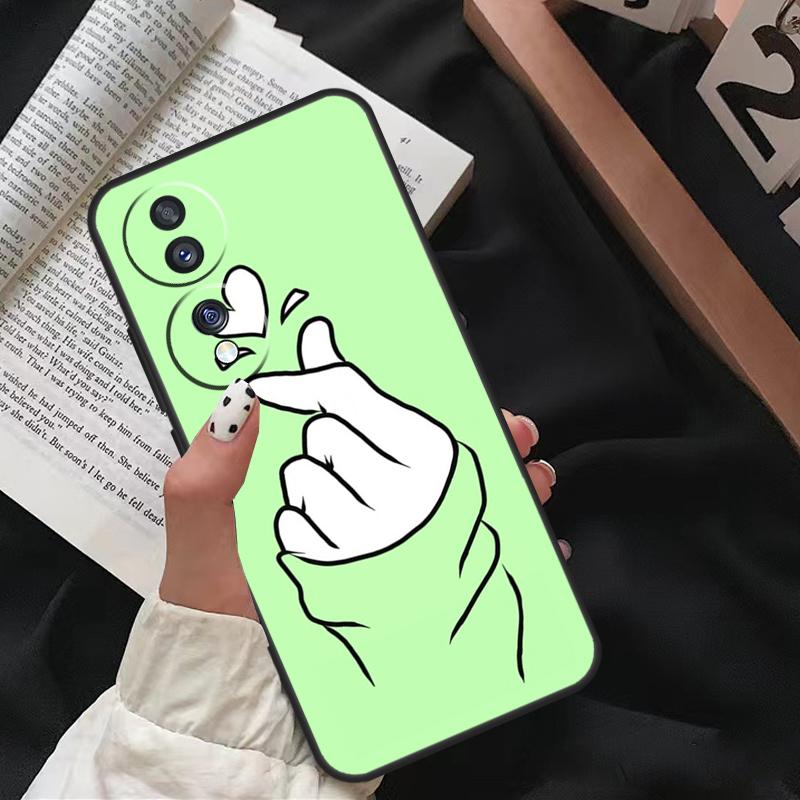 Kpop Сердце Рукой Пальцами Чехол Для Honor Magic 8 Pro 6 5 7 Lite Для Honor 200 400 50 70 90 X8b X9a X9b X9c X9d Win RT