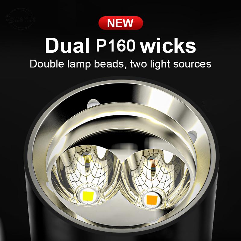 Профессиональный фонарь для дайвинга IPX8 Dual-Wick с магнитным переключателем, фонарь для дайвинга XHP160, переносной фонарь для дайвинга, уличный фонарь