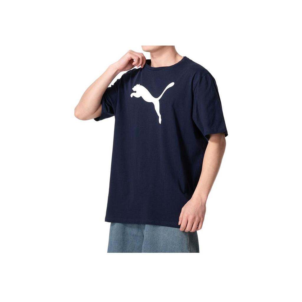 Puma Comfortable Breathable Casual Short Sleeve T-Shirt Men Tops Dark-Blue 658705-06