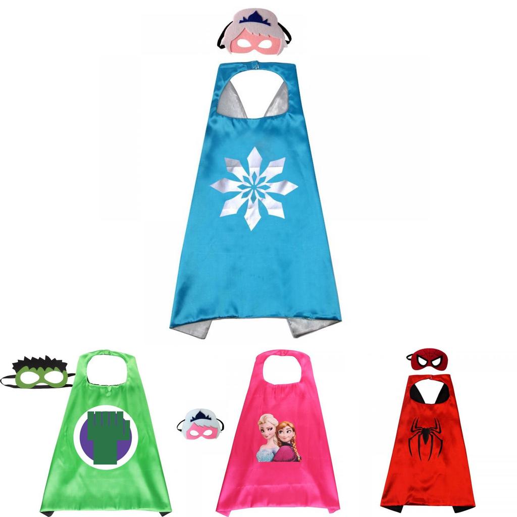 Набор детских плащей супергероев ярких цветов и из высококачественных тканей для веселой игры