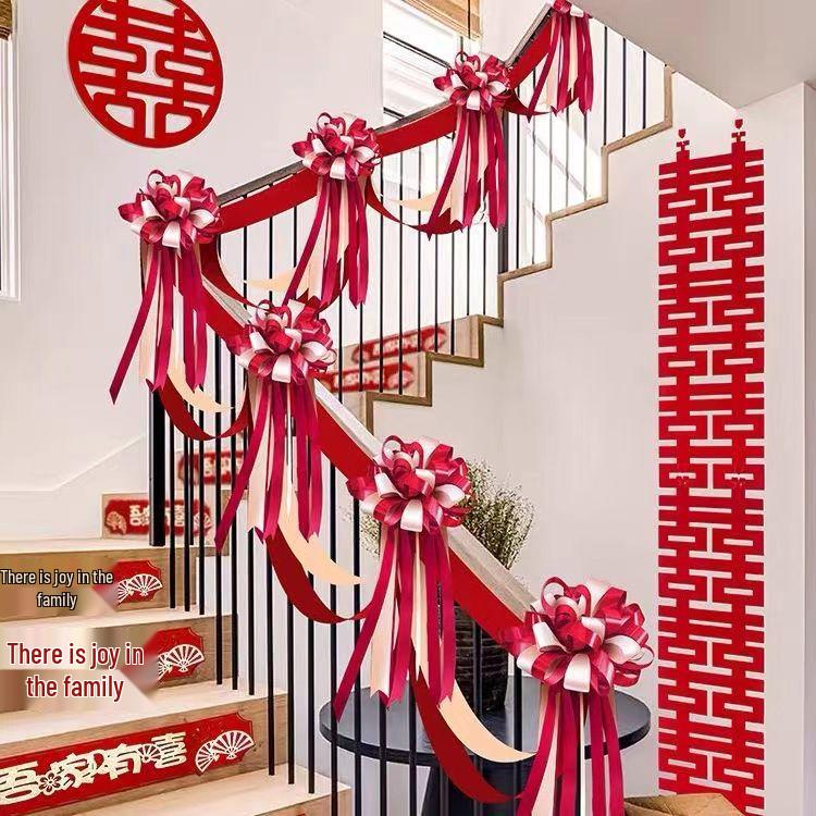 Wedding Room Decor: Stair Railing Flowers & Balloons Package
