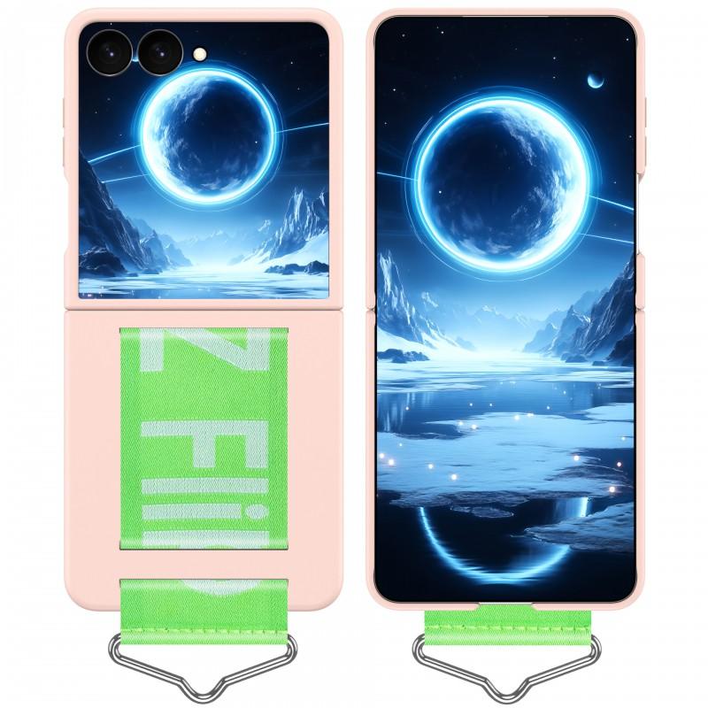Z Flip 8/7/6/5/4/3 Case Slim Foldable Phone Cover With Wrist Strap Shockproof PC Shell