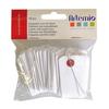 150 Mini White Labels with Metallic Wire 3 X 5.5 Cm