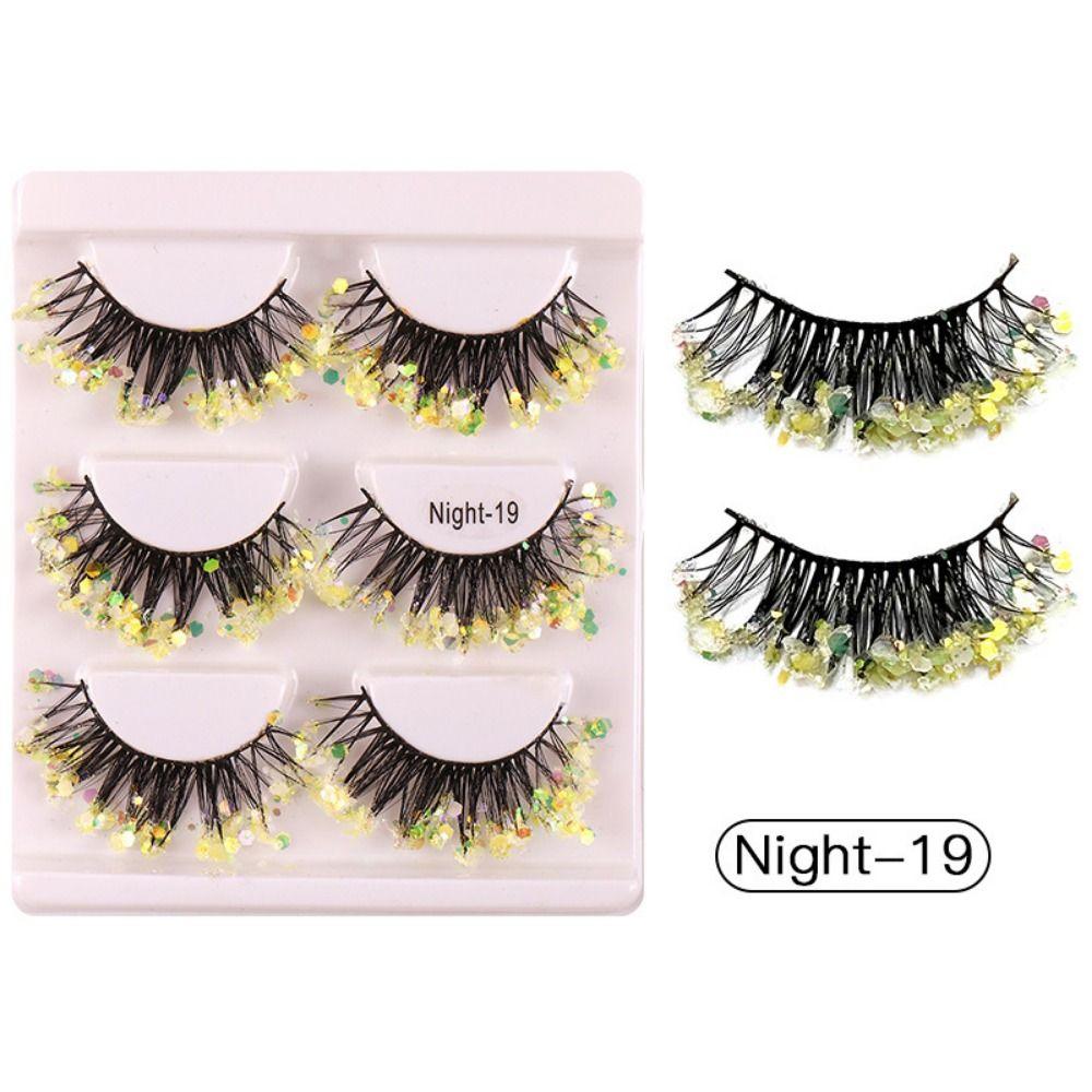 2 box Lashes Extension Luminous Eyelashes Thick Fluffy Lashes Full Strip Lashes  Women