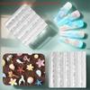 1PCS 3D Acrylic Nail Mold Sea Shell Starfish Goldfish Koi Fish Summer Coral Flower Butterfly DIY Silicone Nail Art Mold