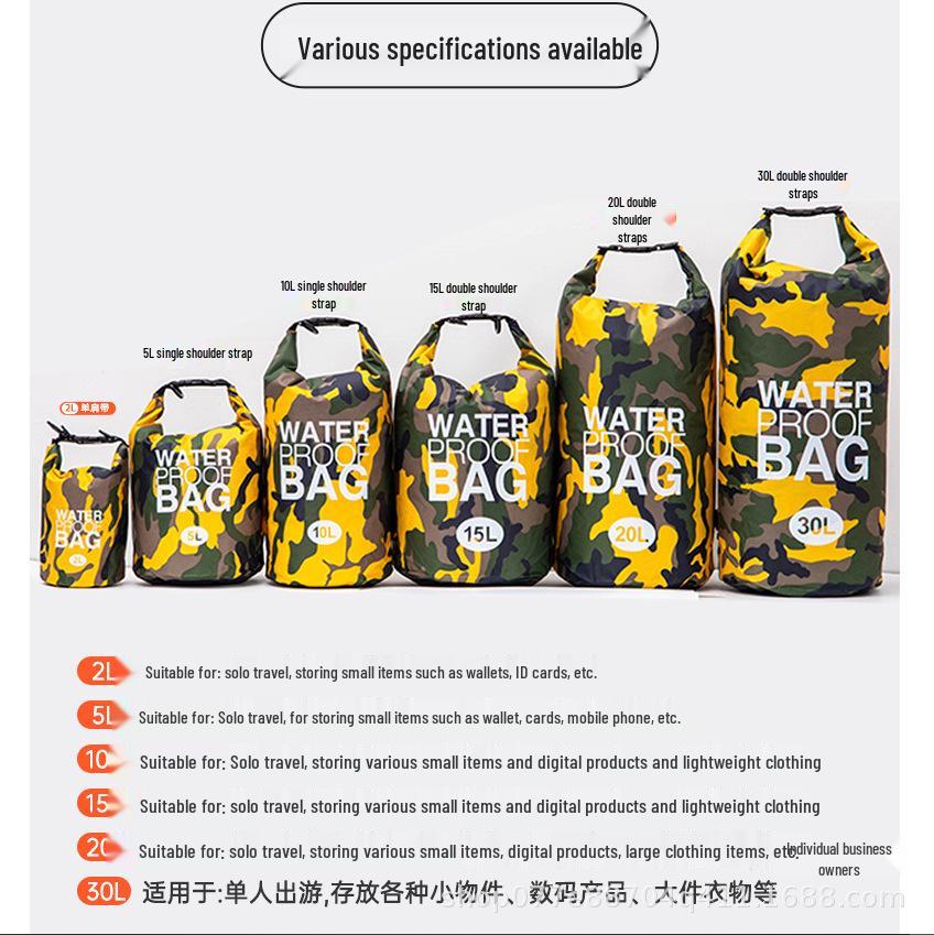 Водонепроницаемый рюкзак из полиэстера для дрифтинга на открытом воздухе для снорклинга и плавания с разделением на сухое/мокрое