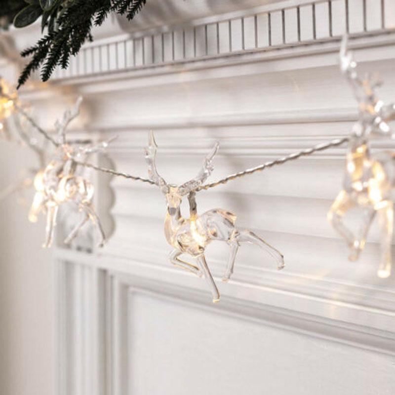 Christmas Deer String Fairy Lights Xmas Tree LED Twinkle Lights Garden Home Party Decor