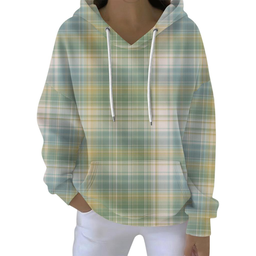 Women's Fashion Casual Hooded Loose Printed Long Sleeve Sweatshirt