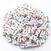 50Pcs 6mm 26 Letter Acrylic Loose Beads DIY for Necklace Bracelet Pendant Jewelry Making