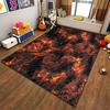 Lava Flow Rug, Dynamic and Fiery Design Suitable for use as an anti-slip game mat for living room and bedroom sofas