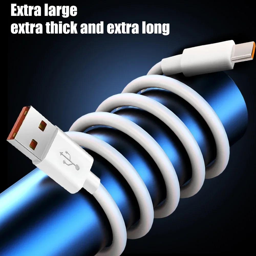 6A Сверхбыстрые зарядные кабели Type C Универсальный USB C Зарядный провод для Samsung Z Flip 7 6 Xiaomi Huawei Google Pixel 10 Pro XL