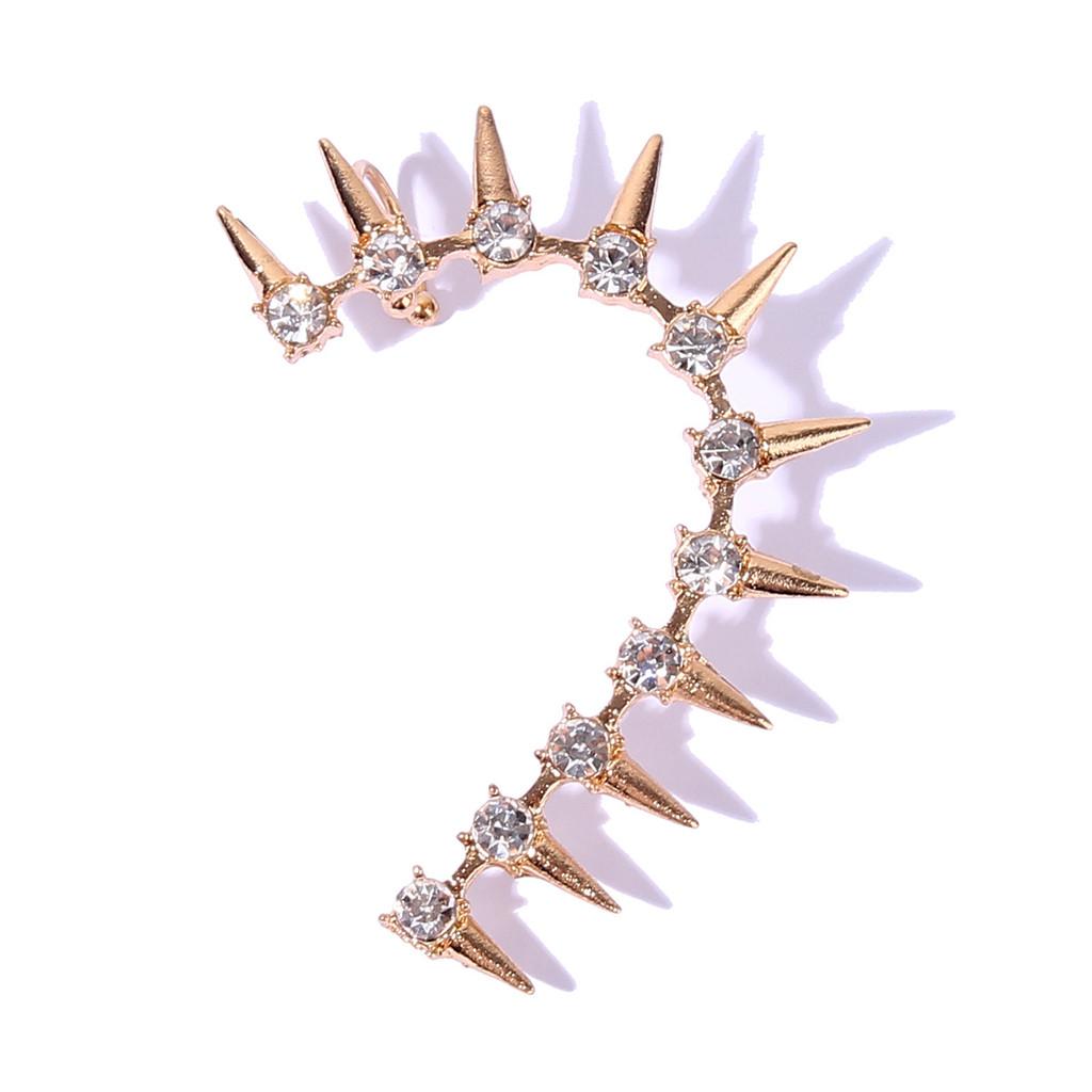 Alloy Ear Fashion Climber With Geometric And Rivet Design For Women Stylish