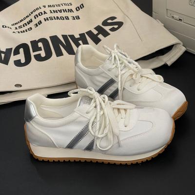 Повседневные ретро женские новые шнурки, дышащие и легкие спортивные туфли на платформе для отдыха