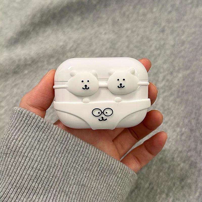 Sexy Self Mockery Bear Bikini Cartoon Case for Apple Airpods Pro 3 2025 1 4 3 2 Pro with Charm Headset Cases Airpod Pro2 3 Capa