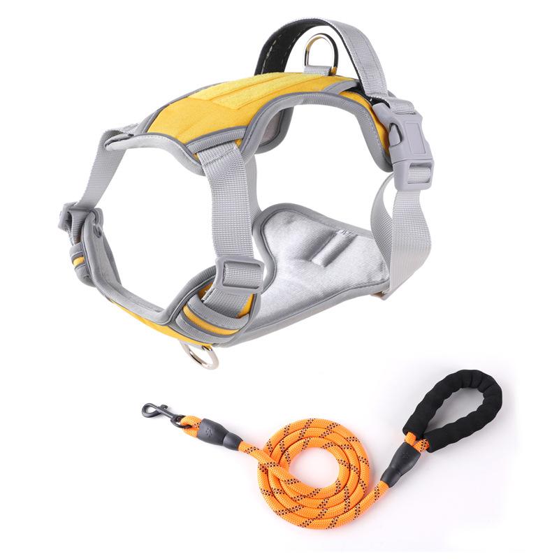 Поводок для собак Взрывозащищенный ремень для груди для больших собак Светоотражающий поводок для собак Жилетный поводок для домашних животных