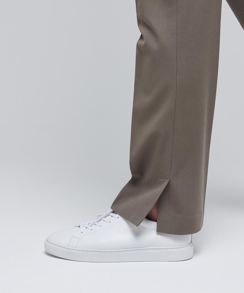 MUSINSA STANDARD Semi-Wide Slit Hidden Banding Slacks [Dusty Beige]