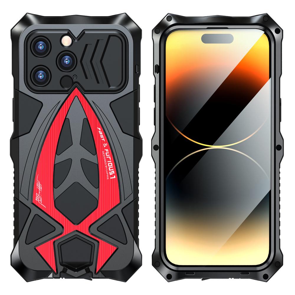 Metal Armor Case for IPhone 17 Pro Max IPhone 16 Pro Max 13 14 15 Pro Shockproof Heavy Duty Defender Cover