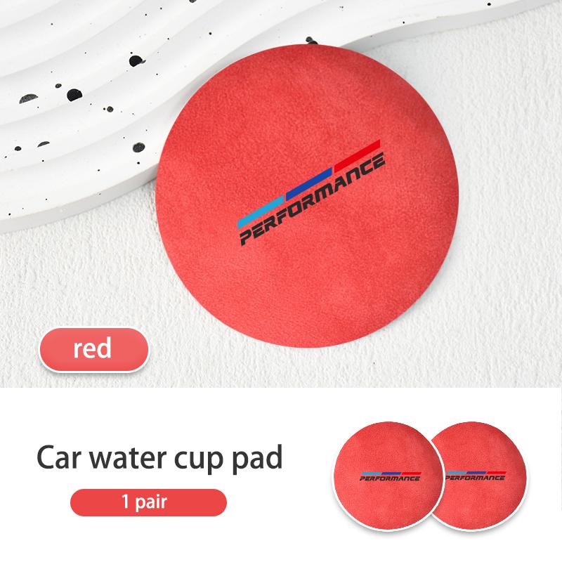 XWDS7 For BMW Suede Car Coaster Water Cup Drink Holder Anti-Slip Pad 1 2 3 5 7 Series X1 X2 X3 X4 X5 X6 G20 G30 G11 G12