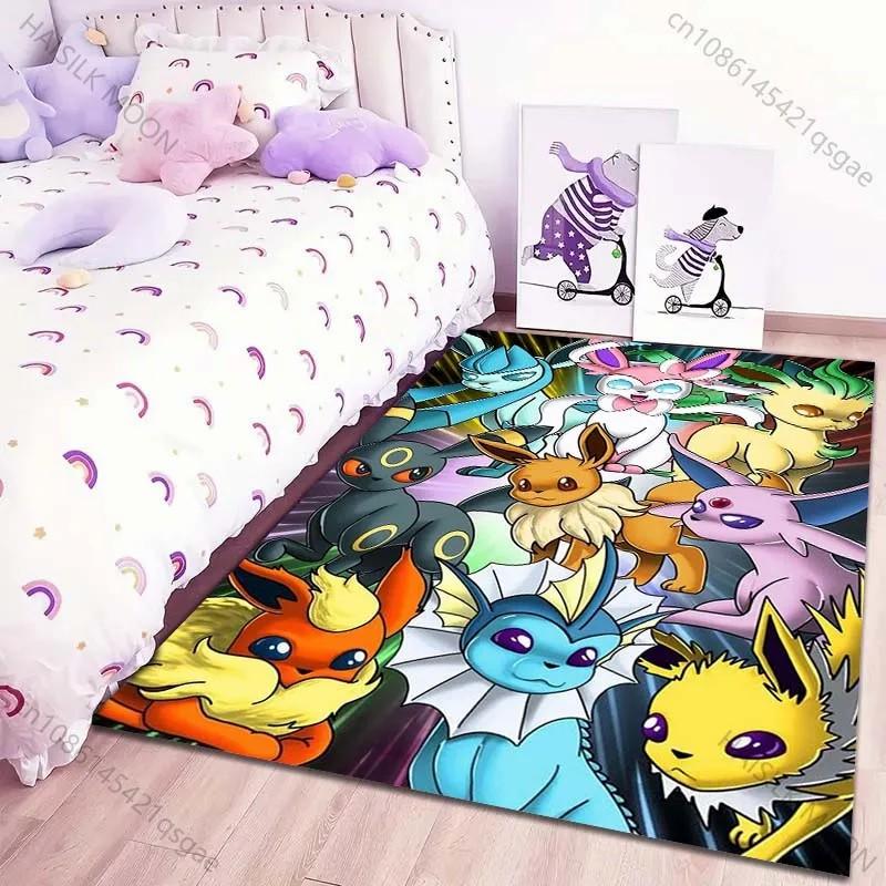 1PC Various Styles and Sizes Eevee Cartoon Carpet Living Room Bedroom Sofa Mat Children's Room Large Area Decor Rugs Potdemiel