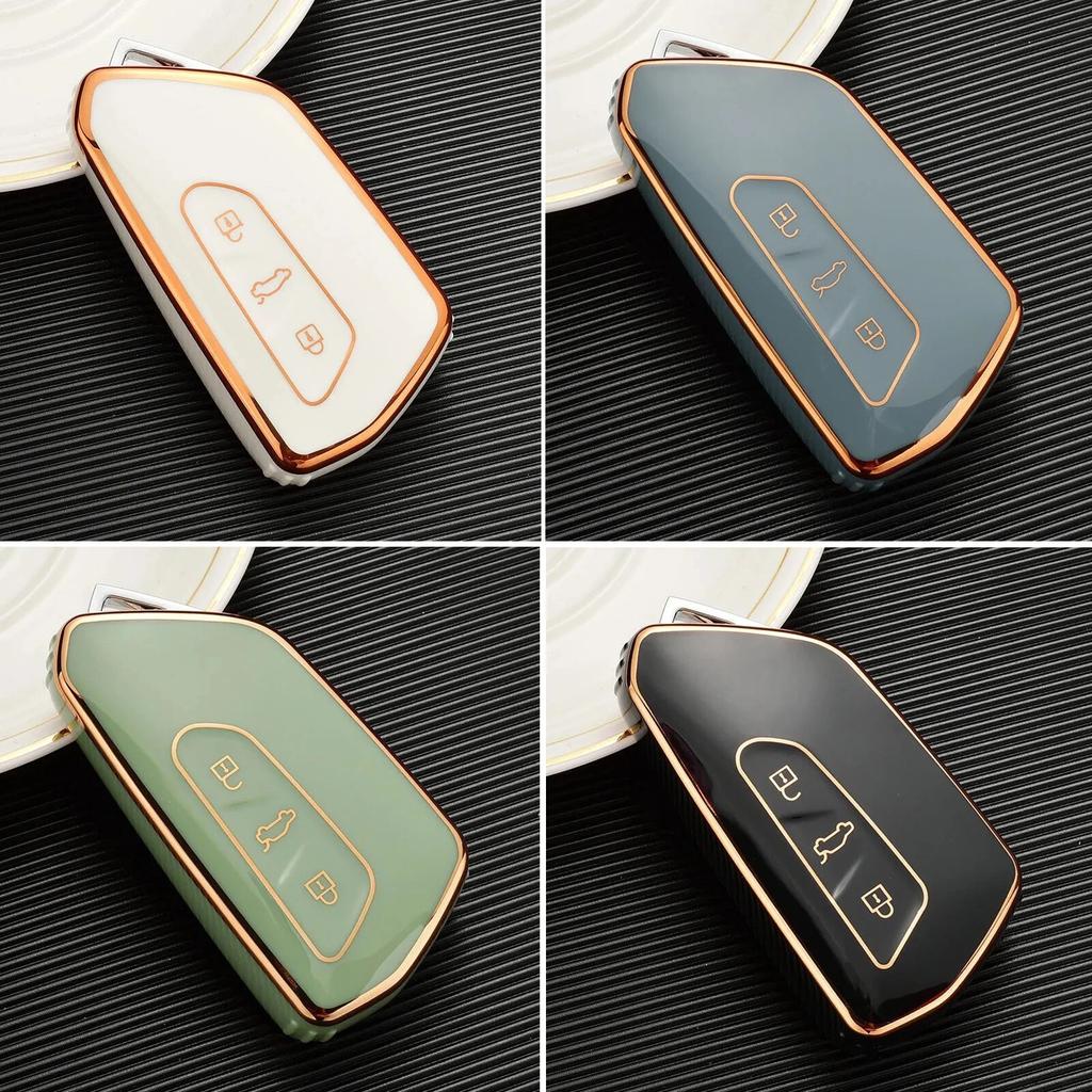Чехол для дистанционного ключа из ТПУ для VW Volkswagen Golf 8 Skoda Octavia A8 SEAT Leon MK4, аксессуары